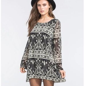 Blu Pepper Womens Paisley Print Dress